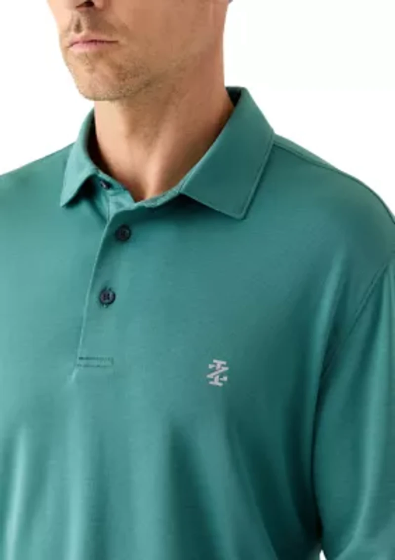Long Sleeve Solid Polo