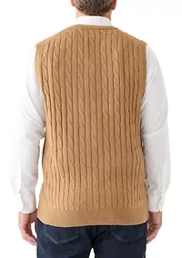Big & Tall Cable Knit Sweater Vest
