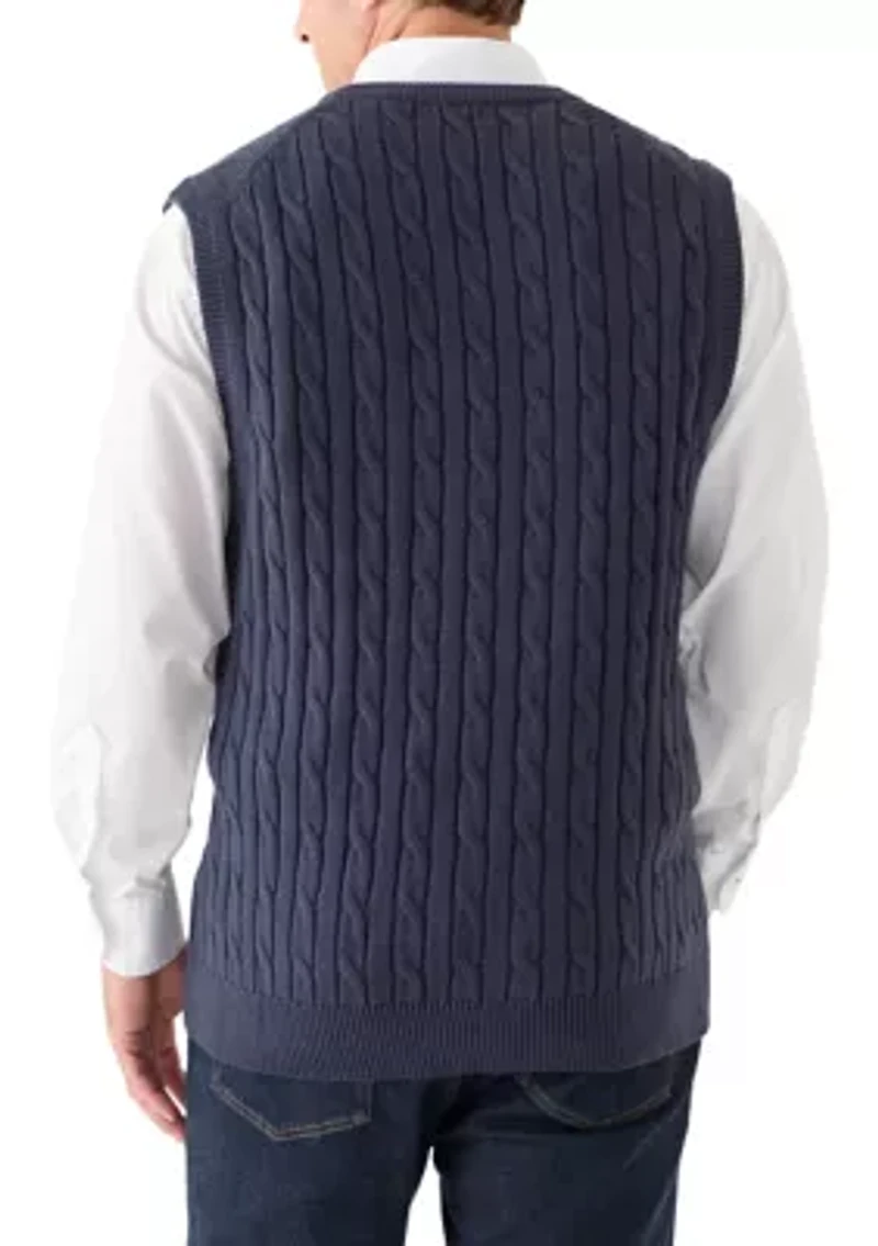 Big & Tall Cable Knit Sweater Vest