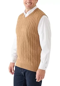 Big & Tall Cable Knit Sweater Vest