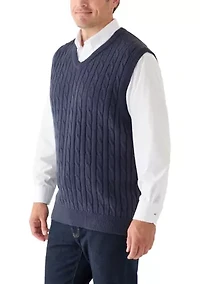 Big & Tall Cable Knit Sweater Vest