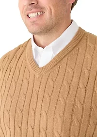 Big & Tall Cable Knit Sweater Vest