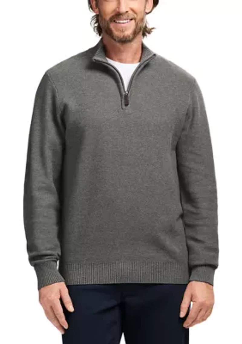 Honeycomb Quarter Zip Sweater