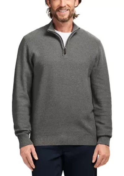 Honeycomb Quarter Zip Sweater