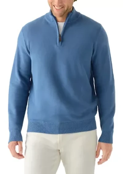 Honeycomb Quarter Zip Sweater