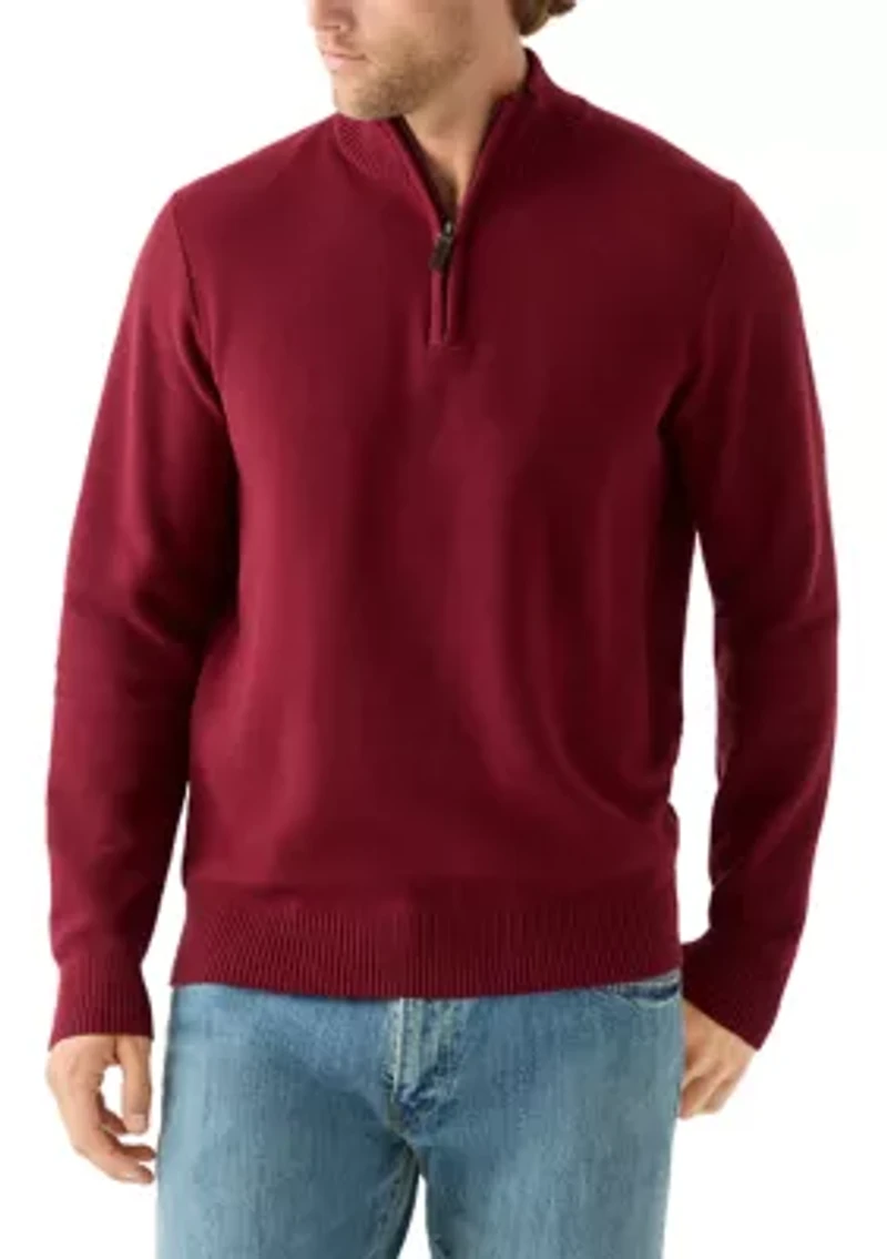 Honeycomb Quarter Zip Sweater