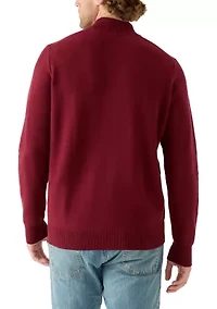 Honeycomb Quarter Zip Sweater