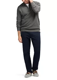 Honeycomb Quarter Zip Sweater