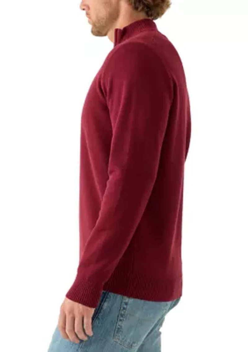 Honeycomb Quarter Zip Sweater