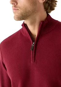 Honeycomb Quarter Zip Sweater