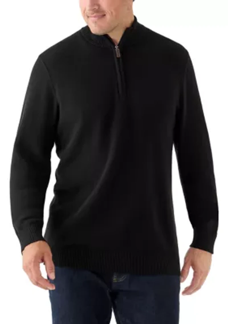 Big & Tall Honeycomb 1/4 Zip Sweater