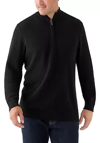 Big & Tall Honeycomb 1/4 Zip Sweater