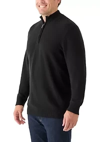 Big & Tall Honeycomb 1/4 Zip Sweater