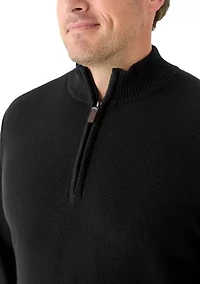 Big & Tall Honeycomb 1/4 Zip Sweater
