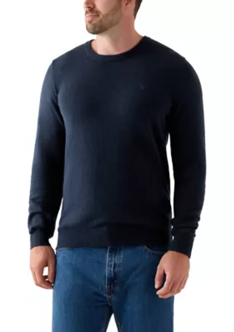 Big & Tall Soft Yarn Solid Crew Neck Sweater