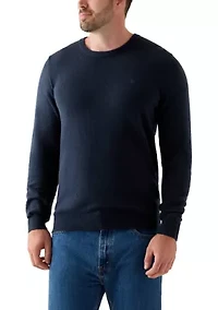 Big & Tall Soft Yarn Solid Crew Neck Sweater