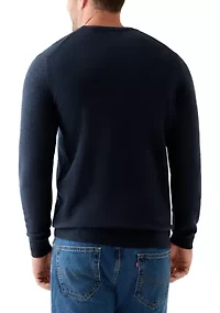 Big & Tall Soft Yarn Solid Crew Neck Sweater