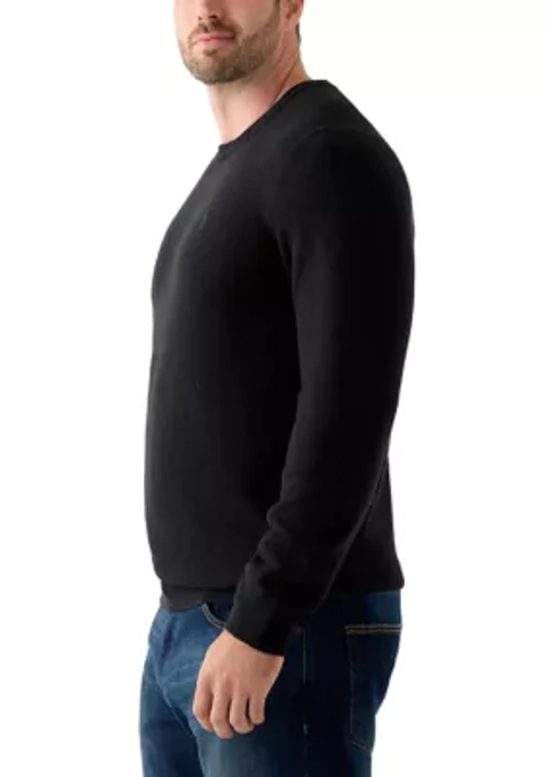 Big & Tall Soft Yarn Solid Crew Neck Sweater