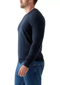 Big & Tall Soft Yarn Solid Crew Neck Sweater