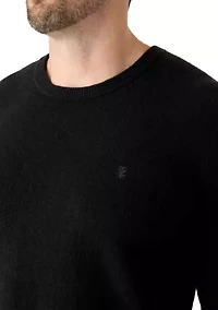 Big & Tall Soft Yarn Solid Crew Neck Sweater