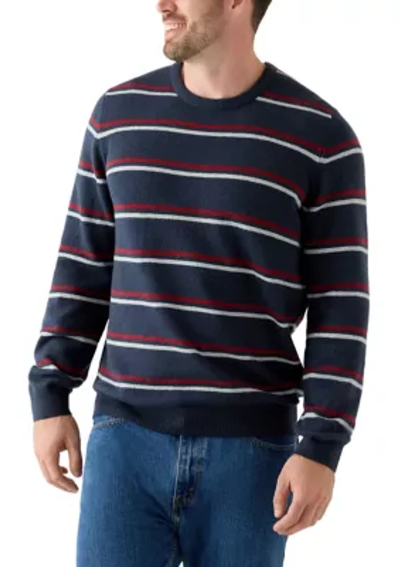 Big & Tall Soft Yarn Stipe Sweater