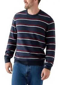 Big & Tall Soft Yarn Stipe Sweater