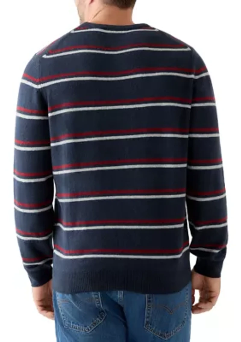 Big & Tall Soft Yarn Stipe Sweater