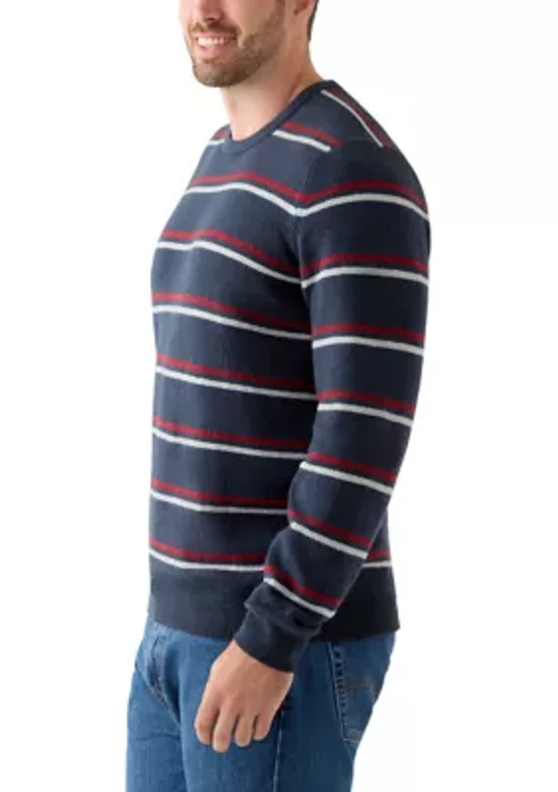 Big & Tall Soft Yarn Stipe Sweater