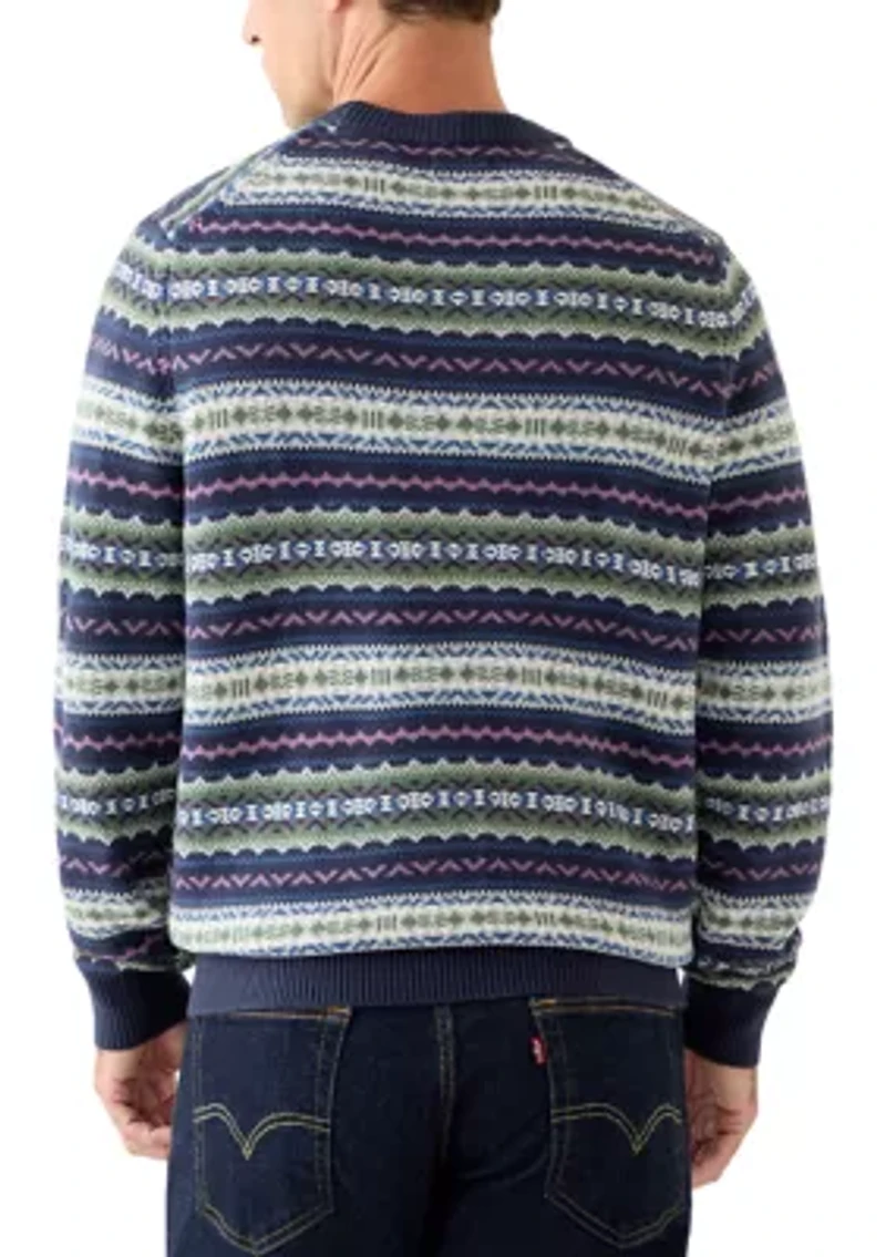 Holiday Fair Isle Crew Neck Sweater
