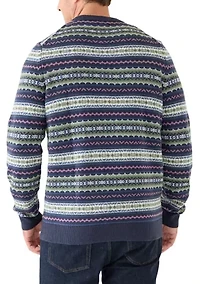 Big & Tall Fair Isle Crew Neck Sweater