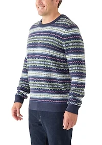 Big & Tall Fair Isle Crew Neck Sweater
