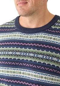 Big & Tall Fair Isle Crew Neck Sweater