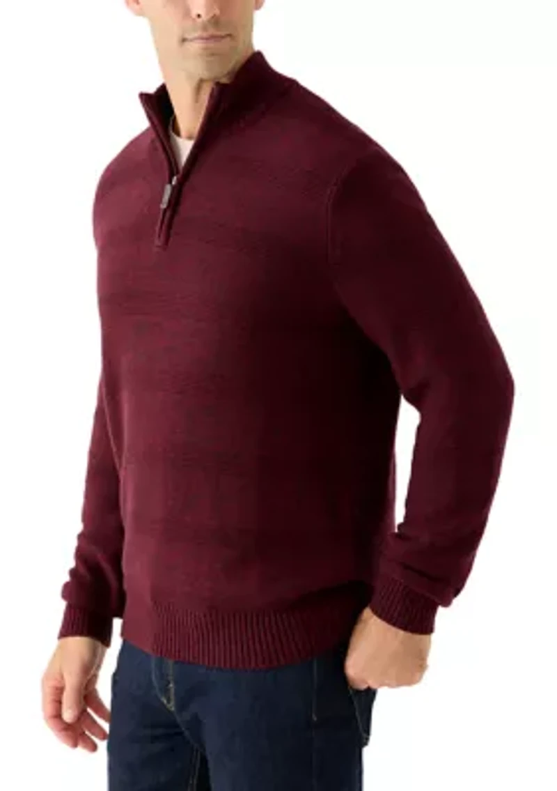 7GG Marled ¼ Zip Sweater