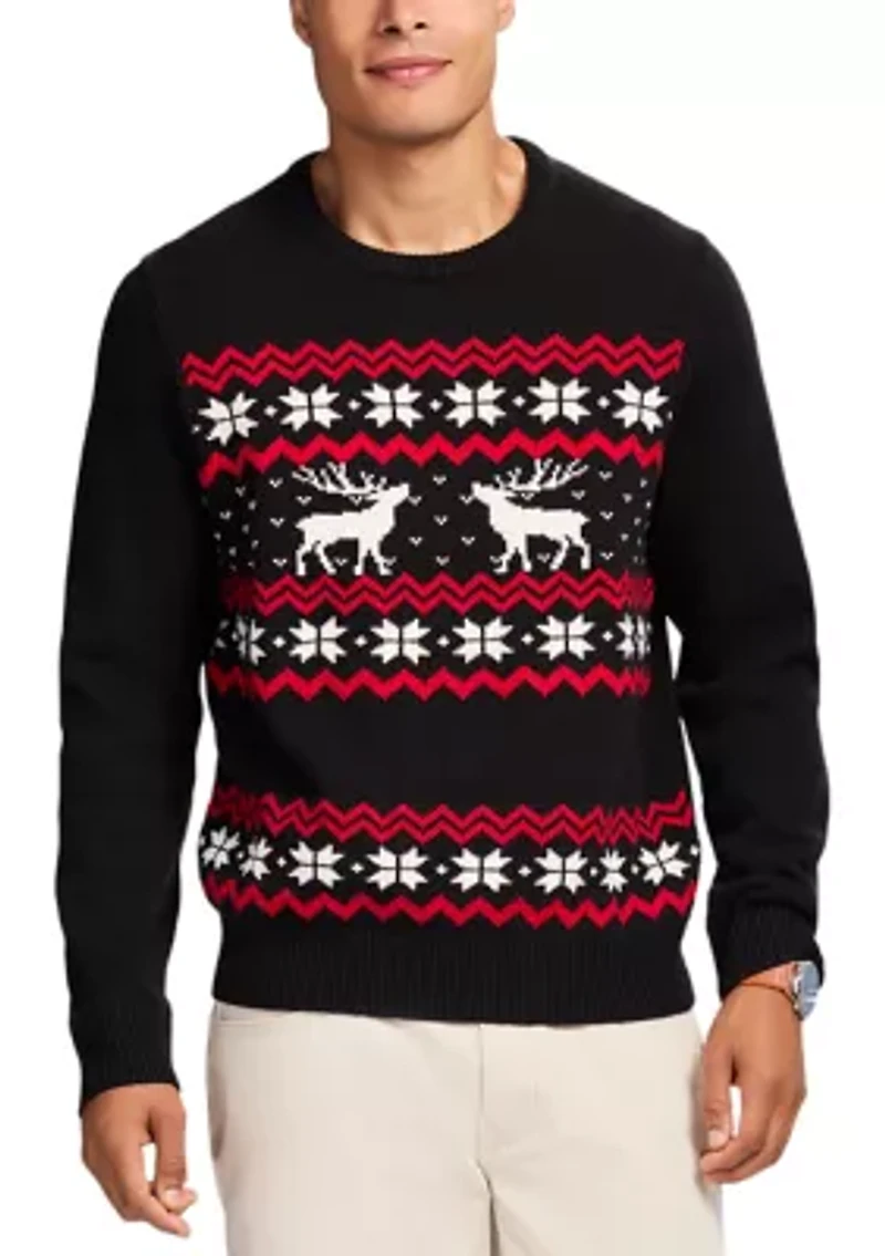 Holiday Fair Isle Crew Neck Sweater