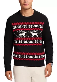 Holiday Fair Isle Crew Neck Sweater