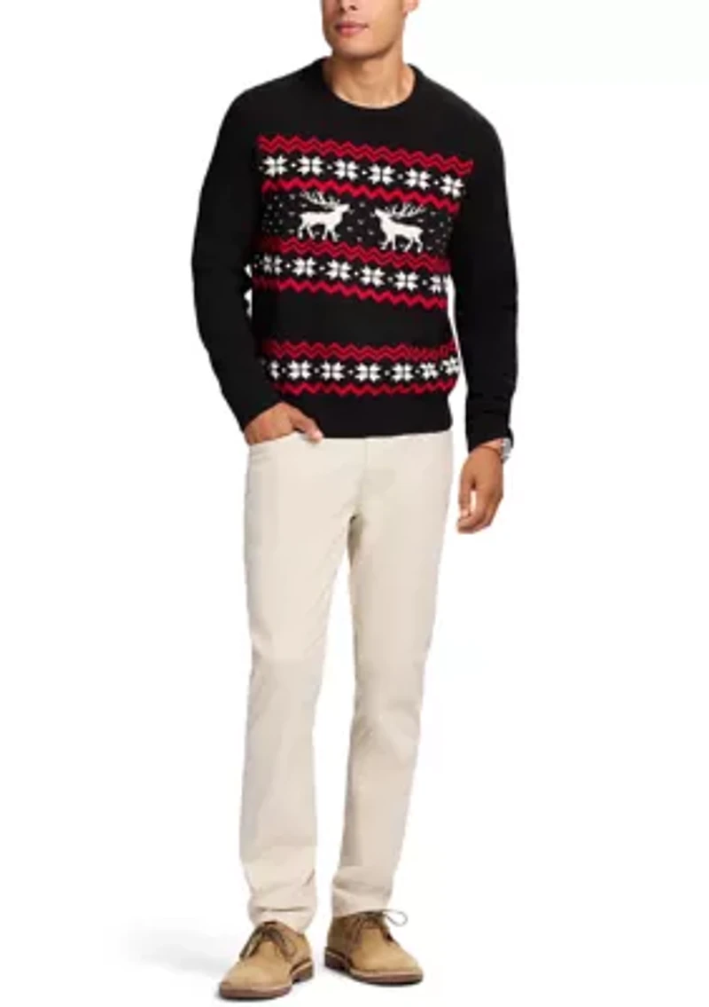 Holiday Fair Isle Crew Neck Sweater