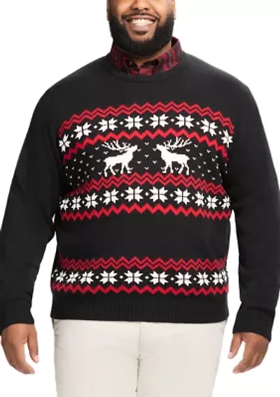 Big & Tall Neck Holiday Sweater