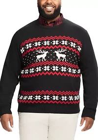 Big & Tall Neck Holiday Sweater