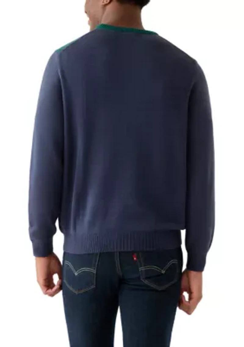 Men's Holiday Fair Isle Crew Neck Sweater