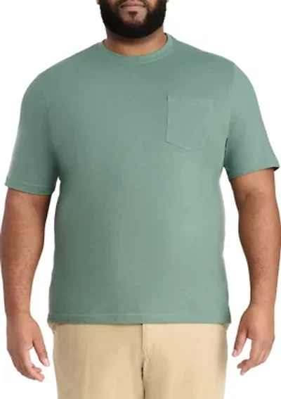 Big & Tall Short Sleeve Saltwater Solid Pocket T-Shirt