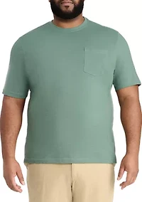 Big & Tall Short Sleeve Saltwater Solid Pocket T-Shirt