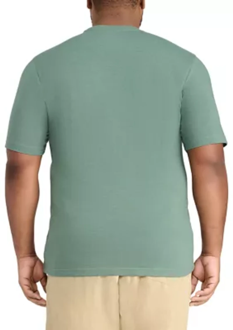 Big & Tall Short Sleeve Saltwater Solid Pocket T-Shirt