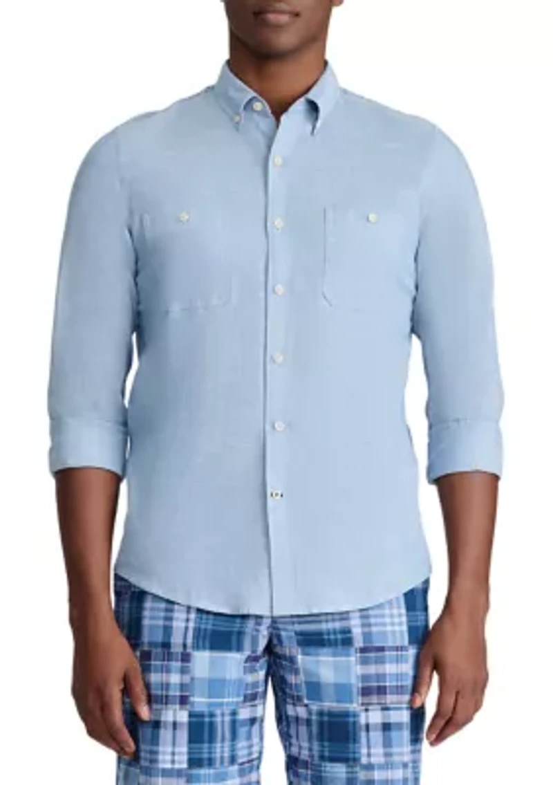 Solid Chambray Dress Shirt