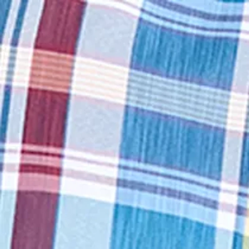 Big & Tall Breeze Madras Woven Button Down Shirt