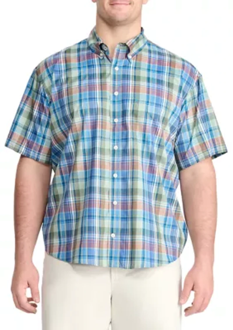 Big & Tall Breeze Madras Woven Shirt