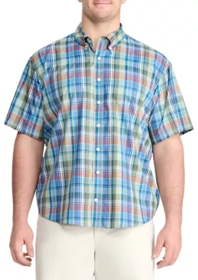 Big & Tall Breeze Madras Woven Shirt