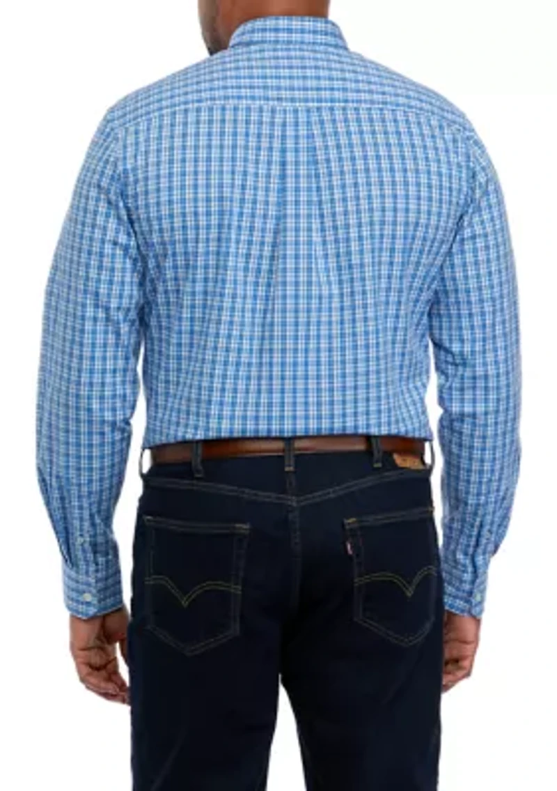 Big & Tall Long Sleeve Classic Premium Essential Woven Shirt