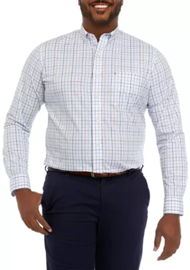 Big & Tall Long Sleeve Classic Premium Essential Woven Shirt