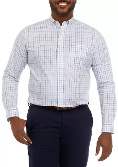 Big & Tall Long Sleeve Classic Premium Essential Woven Shirt