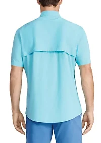 Big & Tall Short Sleeve Beach Woven Shirt